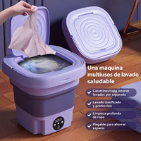 Lavadora plegable pequeña portátil de 8L con secador giratorio